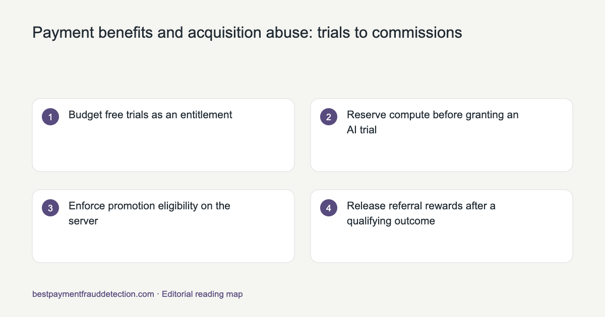 Reading map for Payment benefits and acquisition abuse: trials to commissions
